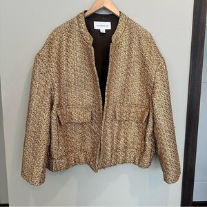 Liz Claiborne Gold Tweed Blazer